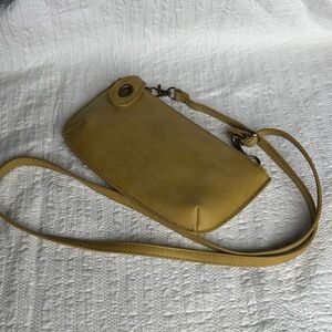 Joy Susan Mustard Wristlet Clutch Crossbody